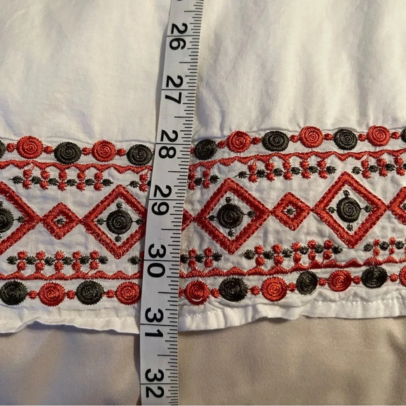 Esley Embroidered Lined Tunic Top 100% Linen Women’s M Boho Lagenlook Hippie - Picture 7 of 10